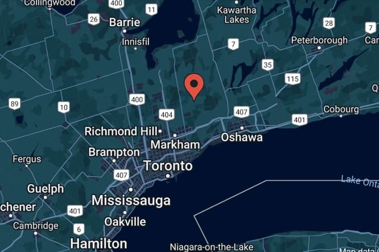 GTA Service Area Map