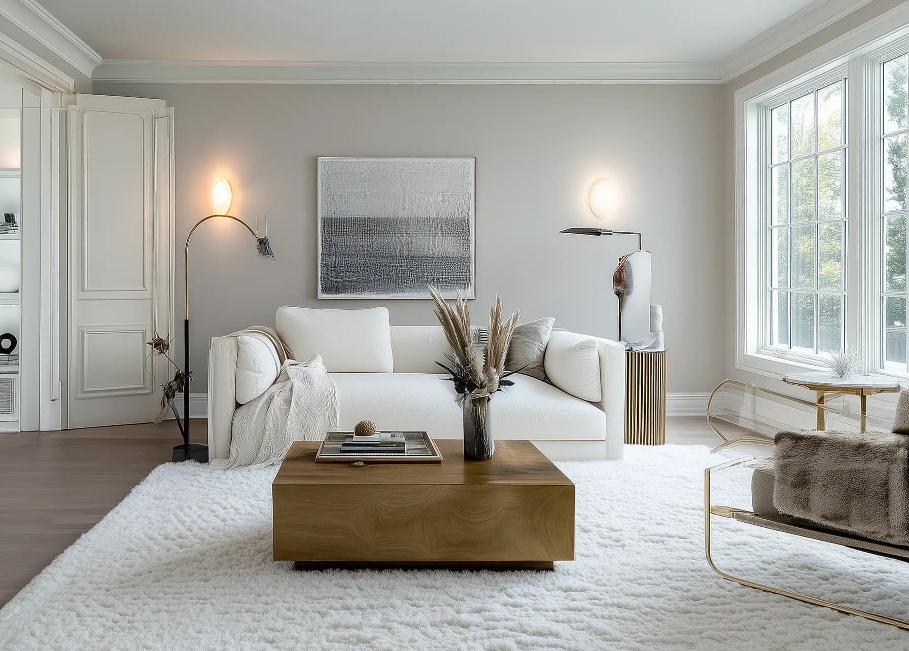 Before painting - living room with light walls